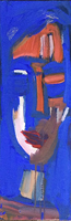 Kunst Malerei Gemälde Acryl auf Leinwand Frauenkopf blau
