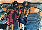 Am Meer - Sigrid Palmer Malerei Kunst Künstlerin painting art artist Frankfurt